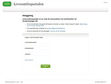 Tablet Screenshot of leverantorsportalen.systembolaget.se